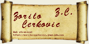 Zorilo Čerković vizit kartica